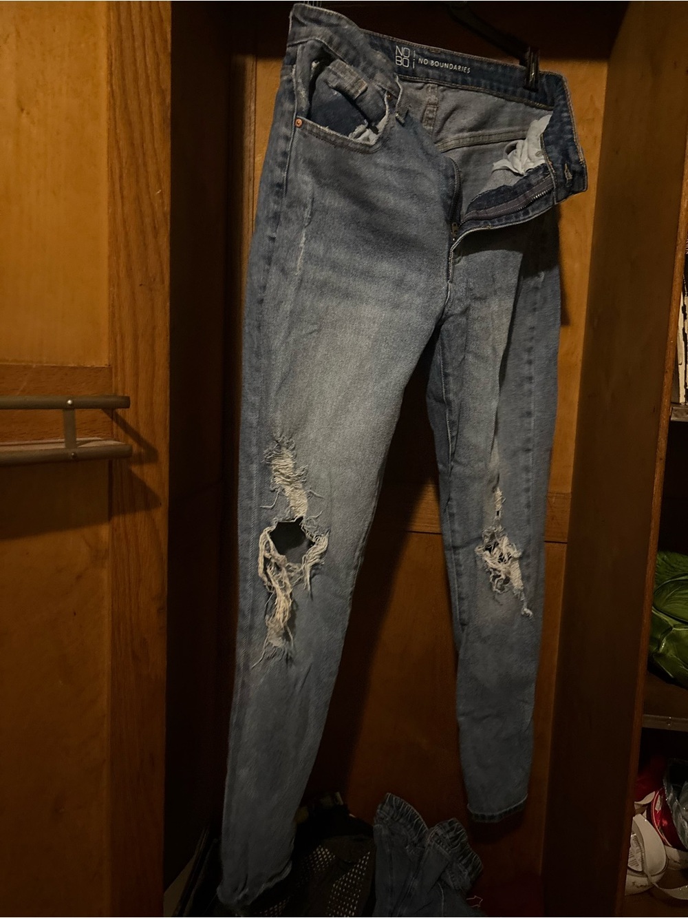 No Boundaries Light Blue Ripped Skinny Jeans